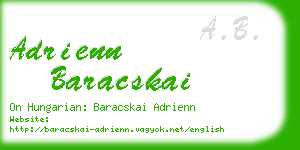 adrienn baracskai business card